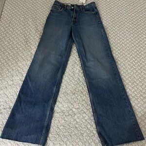 Zara Dark Blue Flare Women's Jeans